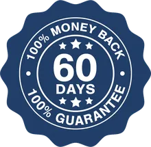 60-day money-back guarantee seal